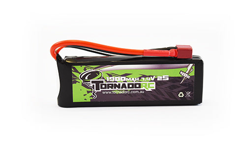 Tornado RC-Tornado Rc-2S-1900Mah-40C Soft Case Lipo 7.4V Deans -rc-cars-scale-models-sunshine-coast