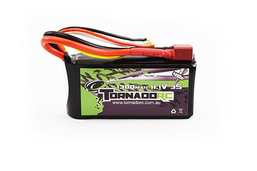 Tornado RC-Tornado Rc-3S-1300Mah-40C Soft Case Lipo 11.1V Deans -rc-cars-scale-models-sunshine-coast