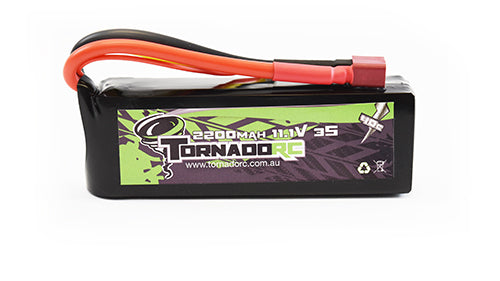 Tornado RC-Tornado Rc-3S-2200Mah-40C Soft Case Lipo 11.1V Deans -rc-cars-scale-models-sunshine-coast