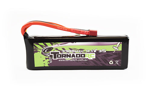 Tornado RC-Tornado Rc-3S-3300Mah-40C Soft Case Lipo 11.1V Deans -rc-cars-scale-models-sunshine-coast