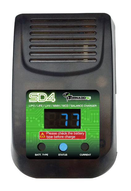 Tornado RC-Tornado Rc Sd4 Ac .5 - 3Amp 2-4S Lipo 4-8C Nimh Multi Chemistry Charger -rc-cars-scale-models-sunshine-coast