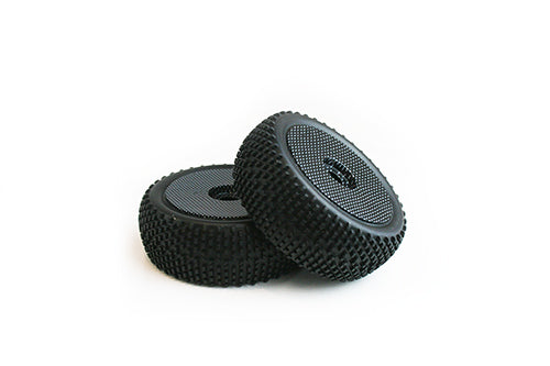 Tornado RC-Tornado Rc 1/8 Buggy Tyres 1 Pair Pre Glued Carbon Finish Rim -rc-cars-scale-models-sunshine-coast