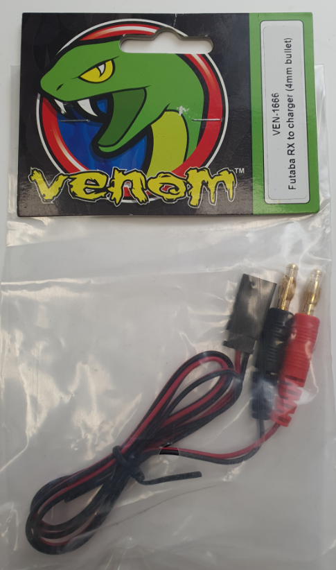 VENOM-Futaba RX Charge Lead (4mm Bullet)-rc-cars-scale-models-sunshine-coast