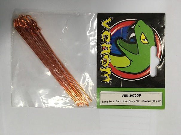 VENOM-1/10th Long Body Clip Orange (10pcs)-rc-cars-scale-models-sunshine-coast