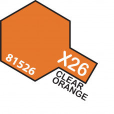 Tamiya-TAMIYA ACRYLIC MINI X-26 CLEAR ORANGE-rc-cars-scale-models-sunshine-coast