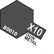 Tamiya-Tamiya Enamel X-10 GUN Metal-rc-cars-scale-models-sunshine-coast