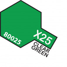 Tamiya-Tamiya Enamel X-25 CLEAR GREEN-rc-cars-scale-models-sunshine-coast