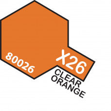 Tamiya-Tamiya Enamel X-26 CLEAR ORANGE-rc-cars-scale-models-sunshine-coast
