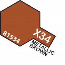 Tamiya-Tamiya Acrylic Mini X-34 Metal. BROWN-rc-cars-scale-models-sunshine-coast