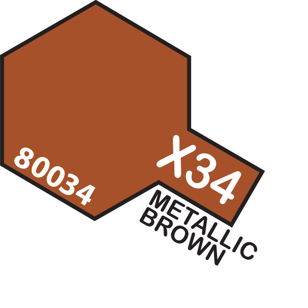 Tamiya-Tamiya Enamel X-34 MetalLIC BROWN-rc-cars-scale-models-sunshine-coast
