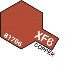 Tamiya-Tamiya Acrylic Mini XF-6 COPPER-rc-cars-scale-models-sunshine-coast