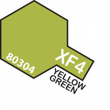 Tamiya-Tamiya Enamel XF-4 YELLOW GREEN-rc-cars-scale-models-sunshine-coast