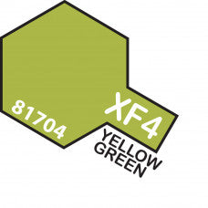 Tamiya-Tamiya Acrylic Mini XF-4 YELLOW GREEN-rc-cars-scale-models-sunshine-coast