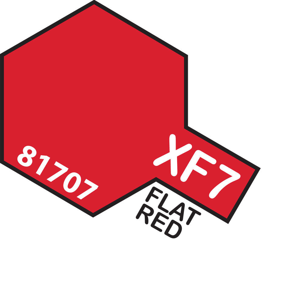 Tamiya-Tamiya Acrylic Mini XF-7 FLAT RED-rc-cars-scale-models-sunshine-coast