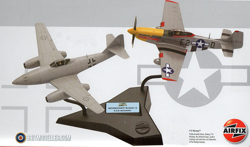 Airfix Messerschmitt Me262 P-51D Mustang Dogfight Doubles Gift Set 1:72 A50183 - Techtonic Hobbies - Airfix