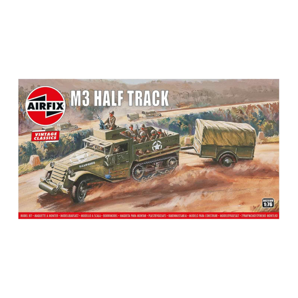 Airfix Vintage Classic A02318V 1/76 Scale M3 Half-Track - Techtonic Hobbies - Airfix