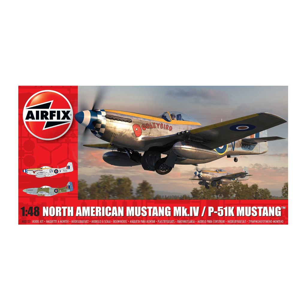 Airfix A05137 1/48 Scale North American Mustang P-51K/Mustang Mk.IV - Techtonic Hobbies - Airfix