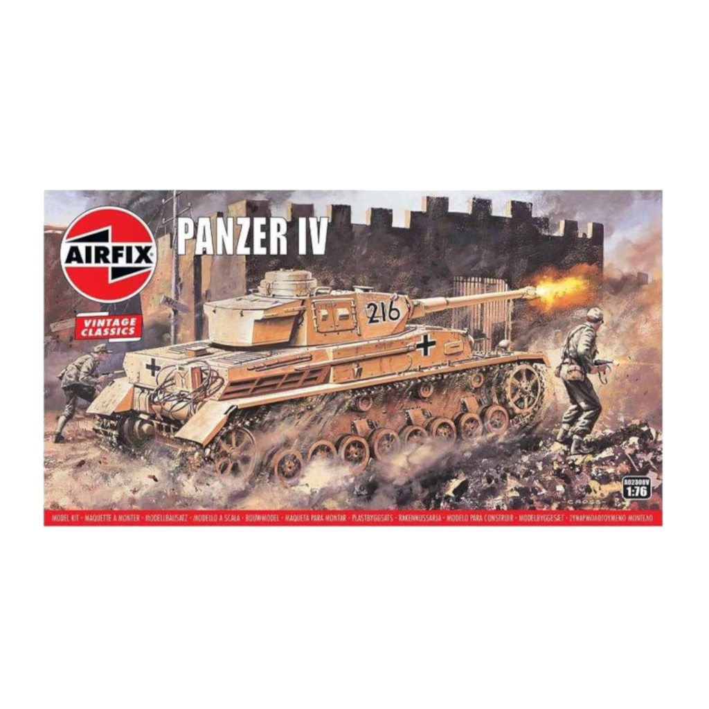 Airfix Vintage Classic A02308 1/76 Scale Panzer IV German Tank - Techtonic Hobbies - Airfix