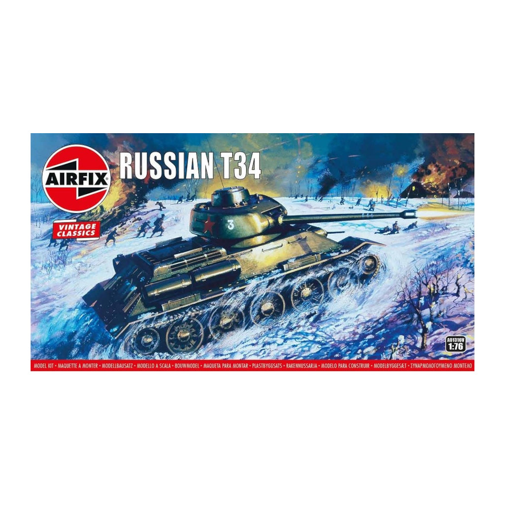 Airfix A01316V 1/76 Scale Vintage Classics Russian T-34 Tank - Techtonic Hobbies - Airfix