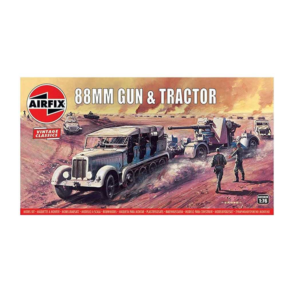 Airfix 88Mm Flak Gun & Tractor 1:76 Scale - Techtonic Hobbies - Airfix