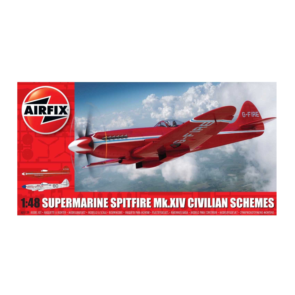 Airfix A05139 1/48 Scale Supermarine Spitfire Mkxiv Civilian Schemes - Techtonic Hobbies - Airfix