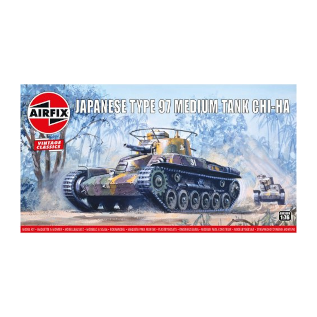 Airfix 1/76 Type 97 Chi Ha Japanese Tank Plastic Model Kit 01319V - Techtonic Hobbies - Airfix