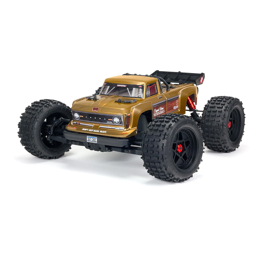 Arrma Outcast 4X4 BLX 4S Stunt Truck RTR, Bronze, ARA4410V2T1 - Techtonic Hobbies - Arrma