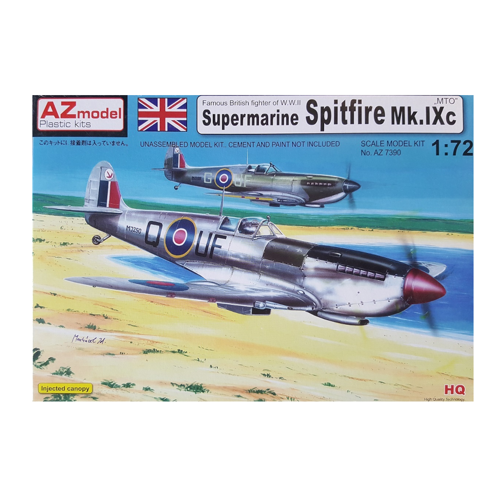 AZ-Model 7390 1/72 Scale Supermarine SPITFIRE IXC Plastic Model Kit - Techtonic Hobbies - AZ Models