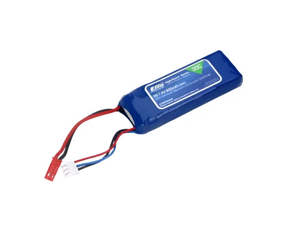 E-Flite 800mah 2S 7.4v 30C LiPo Battery with JST Connector (EFLB8002SJ30) - Techtonic Hobbies - E-flight