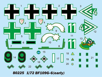 Hobby Boss 80225 Bf109 G-6 (early) Easy Assembly Plastic Model Kit (Scale Model) - Techtonic Hobbies - Hobby Boss
