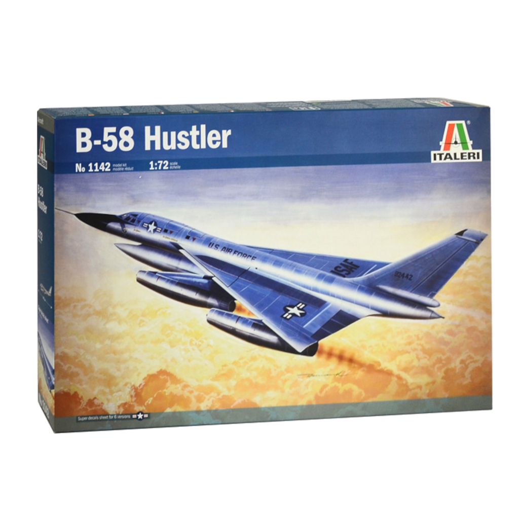 Italeri 001142 1/72 Scale B-58 Hustler Model Kit - Techtonic Hobbies - Italeri