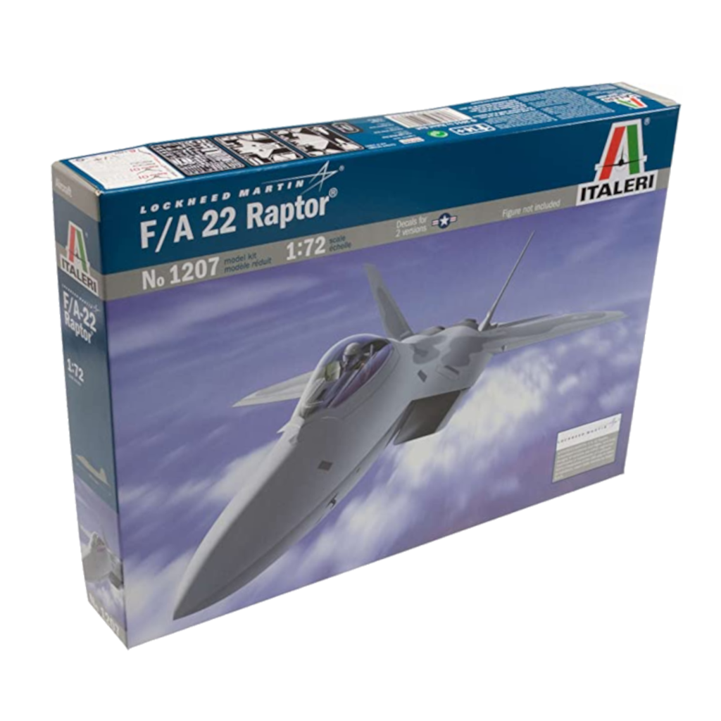 Italeri 001207 1/72 Scale F-22 Raptor - Techtonic Hobbies - Italeri