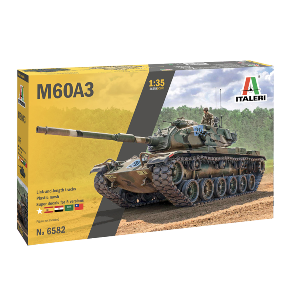 Italeri 06582 1/35 Scale M60A-3 Plastic Model Kit - Techtonic Hobbies - Italeri