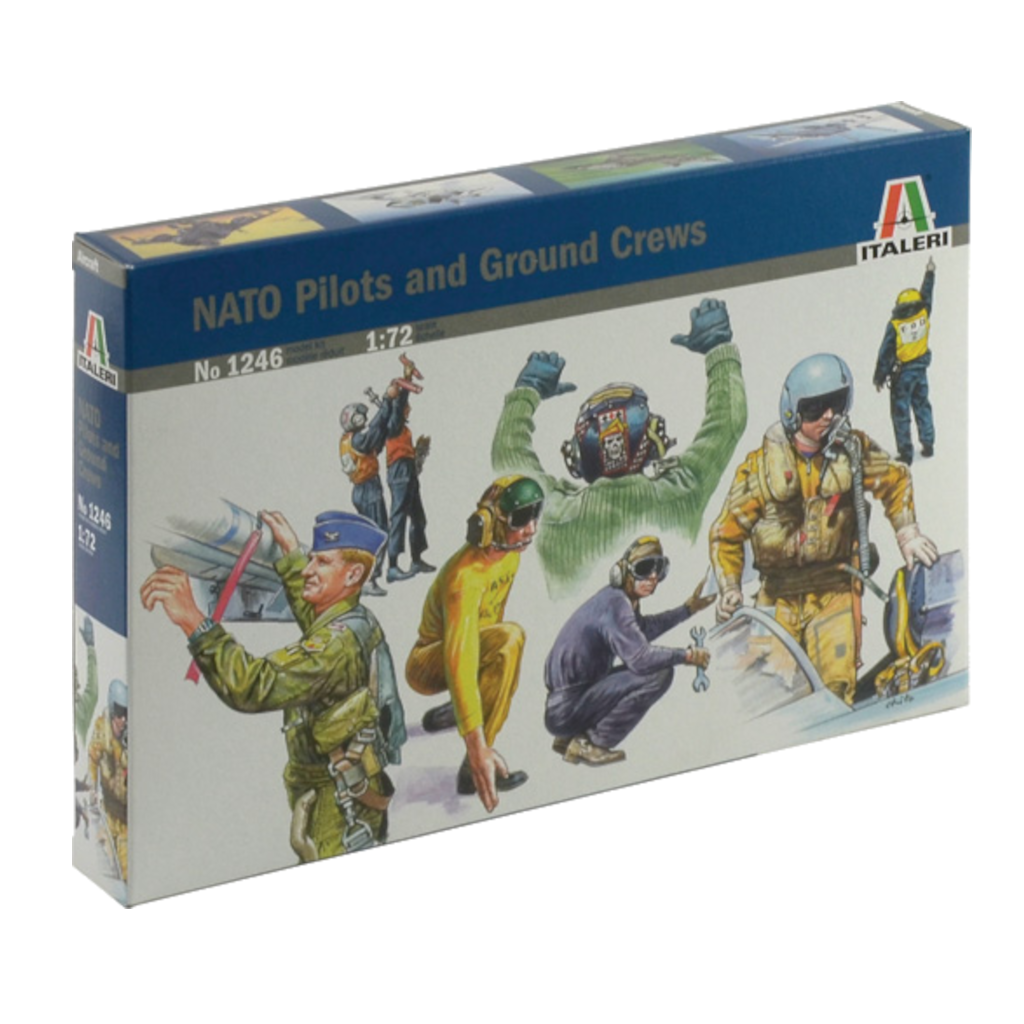 Italeri 001246 1/72 Scale NATO Pilots and Ground Crew Plastic Soldiers Kit - Techtonic Hobbies - Italeri