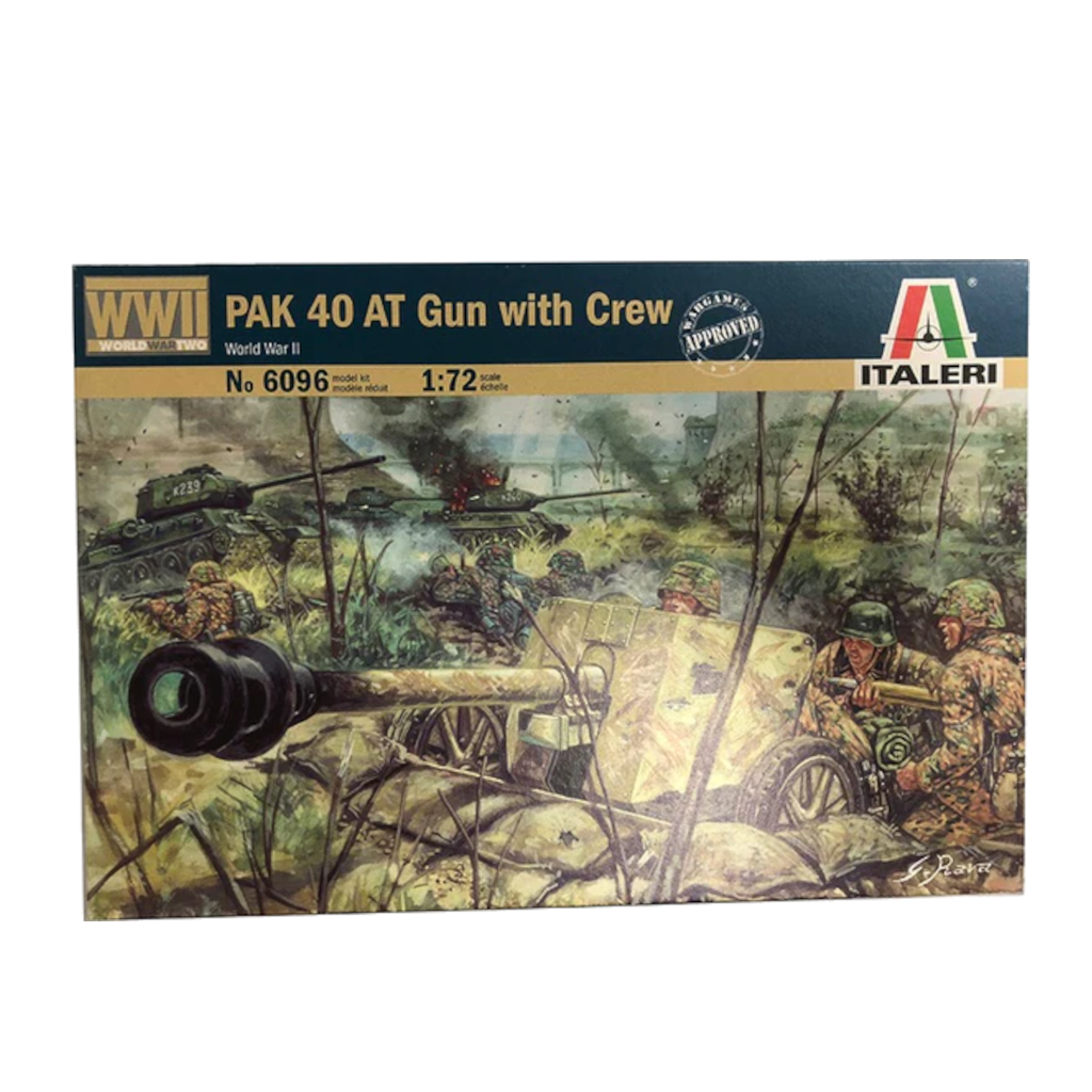 Italeri 06096 1/72 scale Pak 40 Anti-Tank Gun With Crew - Techtonic Hobbies - Italeri