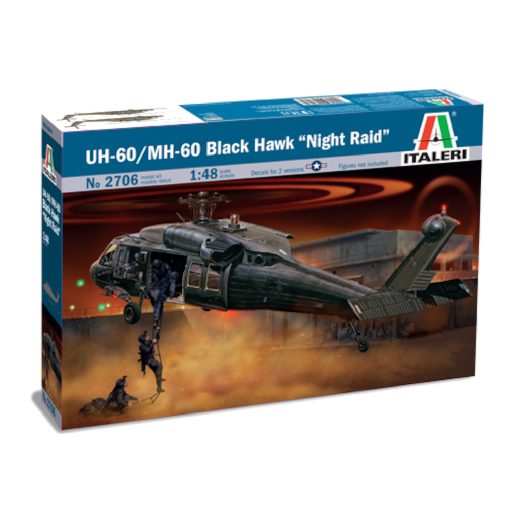 Italeri 02706 1/48 Scale Uh-60 Black Hawk Night Raid - Techtonic Hobbies - Italeri