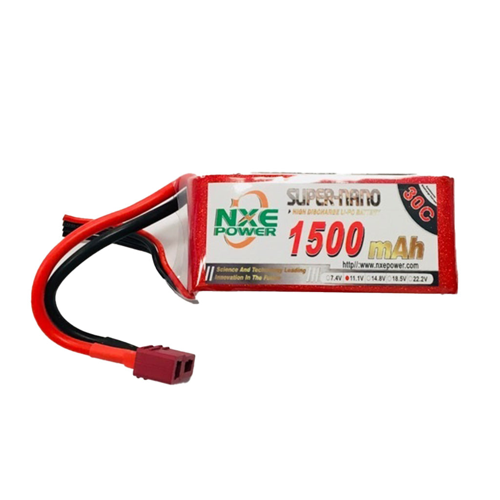 NXE 11.1v (3S) 1500mah 30c Soft case w/Deans - Techtonic Hobbies - NXE