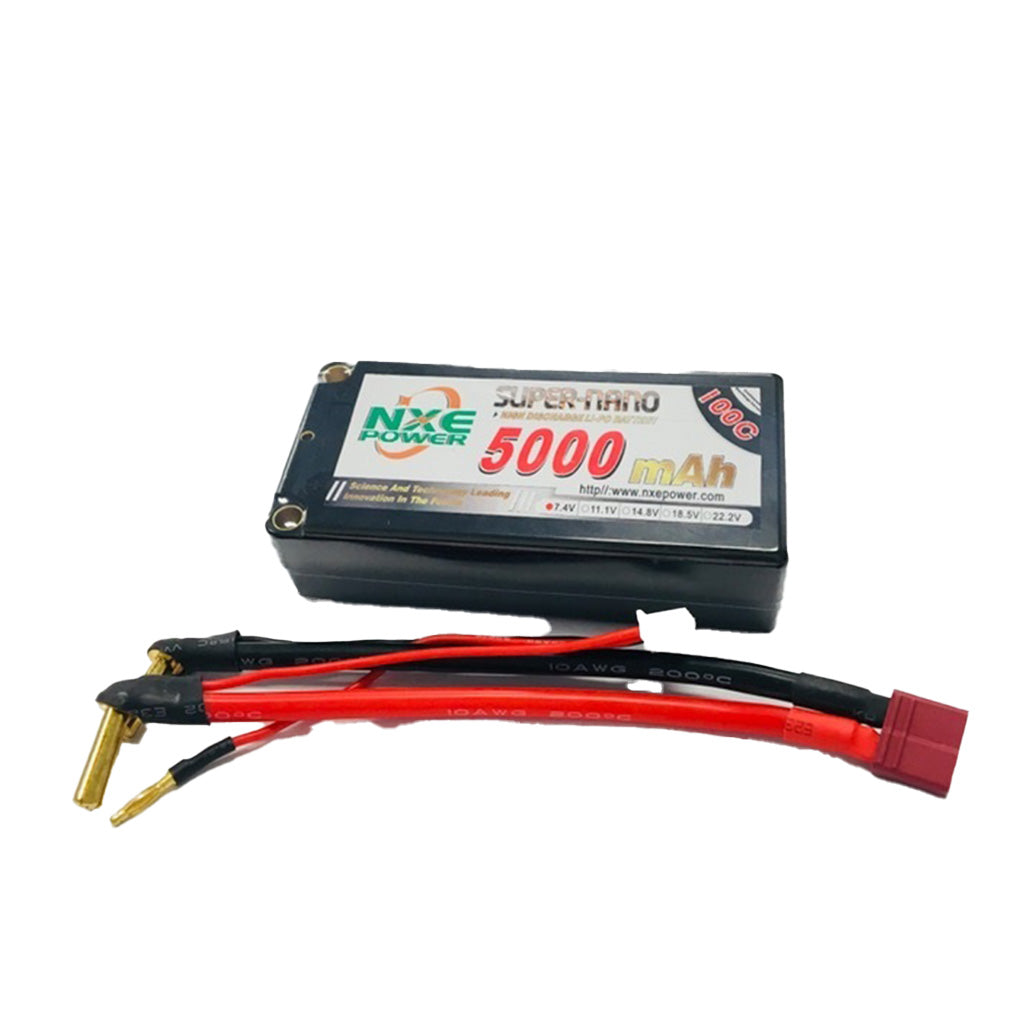 NXE 7.4v (2S) 5000mah 100c Shorty HC 5mm/Dean - Techtonic Hobbies - NXE