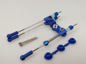 RC Wholesale-QW00356TBLUE New Throttle Linkage Set #2 (Blue)-rc-cars-scale-models-sunshine-coast