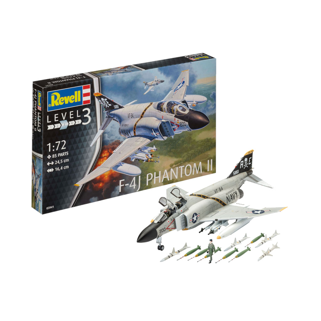 Revell 03941 1/72 Scale F-4J Phantom US Navy - Techtonic Hobbies - Revell