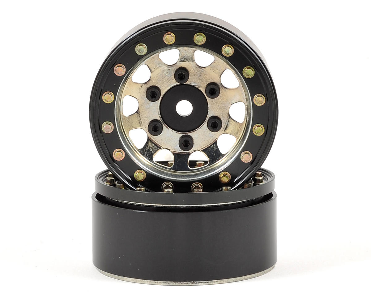 SSD RC D Hole 1.55" Steel Beadlock Crawler Wheels (Silver) (2) (RC Car) - Techtonic Hobbies - SSD