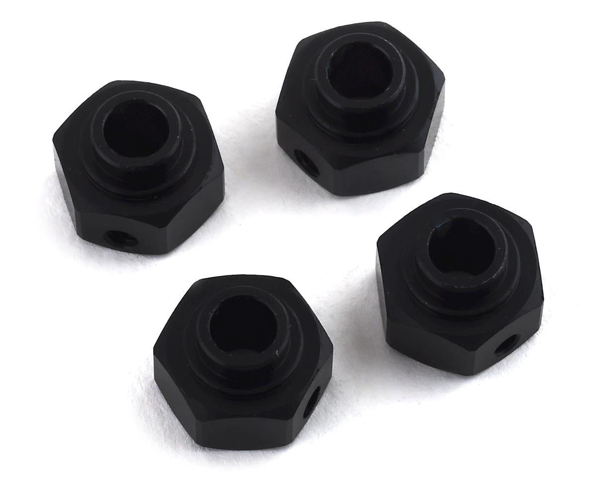 SSD-SSD RC Aluminum 6mm Capra Hex Set (4) (Black) -rc-cars-scale-models-sunshine-coast