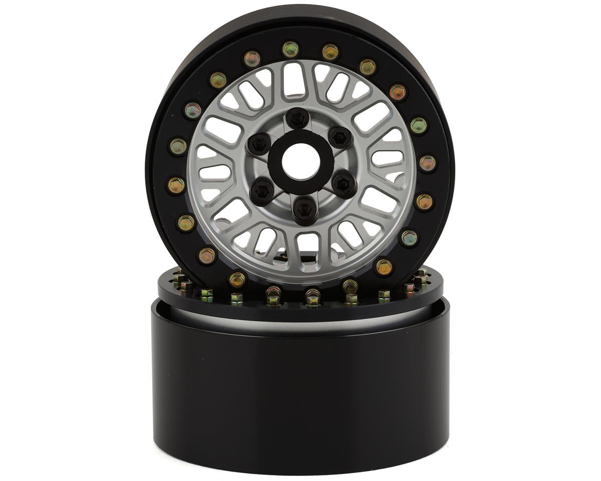 SSD RC Mesh 1.9" Beadlock Crawler Wheels (Silver) (2) (RC Car) - Techtonic Hobbies - SSD