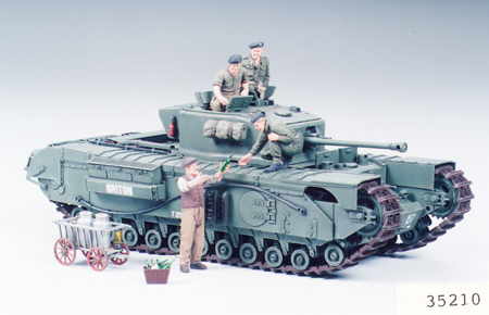 Tamiya 35210 1/35 Scale British Infantry Tank Churchill Mk.VII Model Kit - Techtonic Hobbies - Tamiya