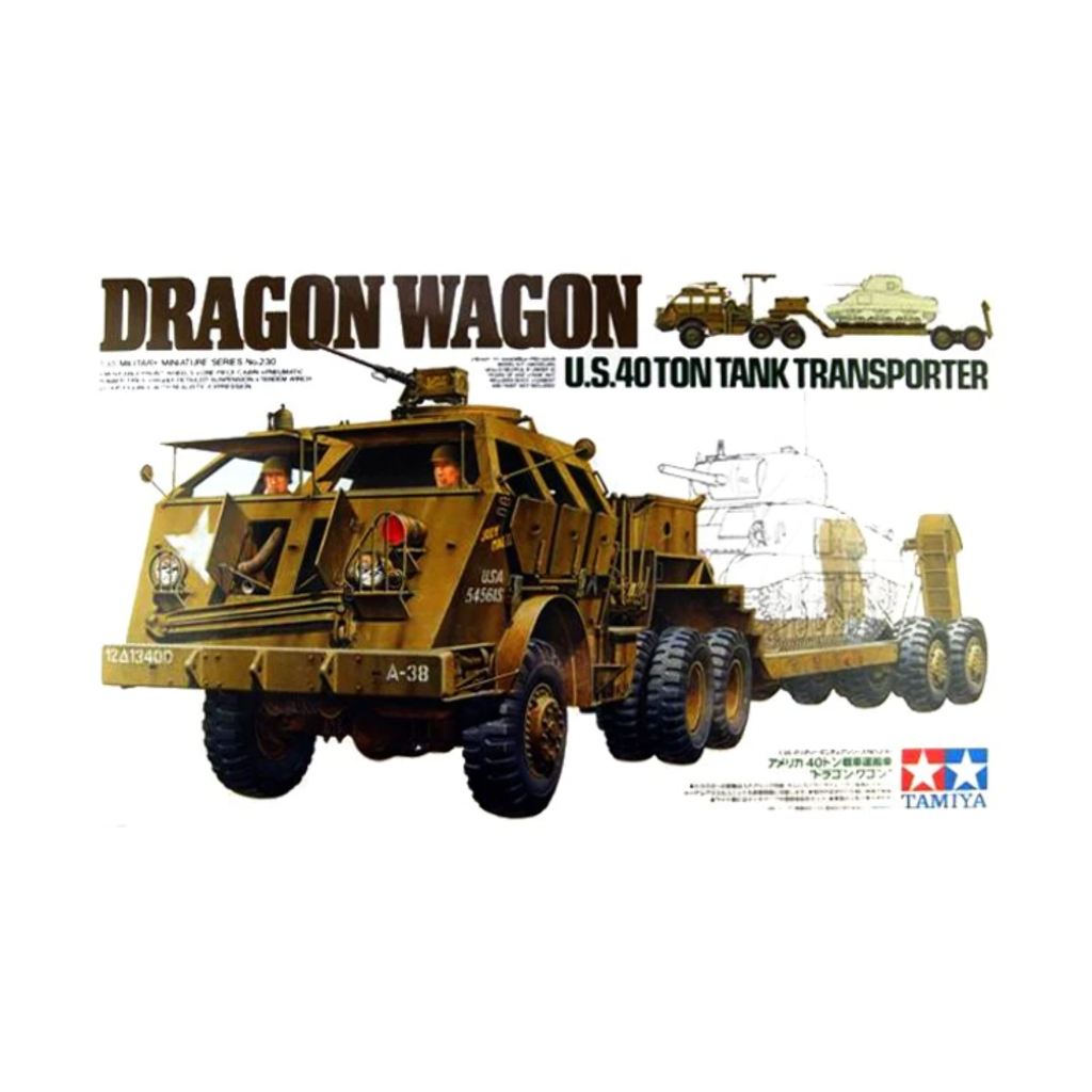 Tamiya 35230 1/35 Scale Dragon Wagon - U.S 40 Ton Tank Transporter Model Kit - Techtonic Hobbies - Tamiya