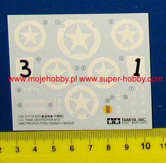 Tamiya 1/35 Scale U.S Tank Destroyer M10 Mid Production T35350 - Techtonic Hobbies - Tamiya