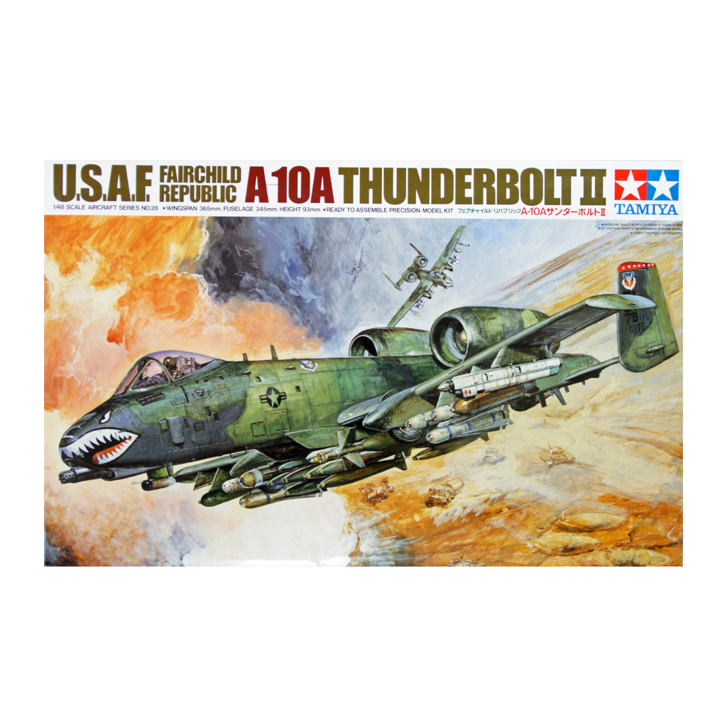 Tamiya 61028 1/48 Scaler U.S.A.F. Fairchild Republic A-10A Thunderbolt II kit - Techtonic Hobbies - Tamiya