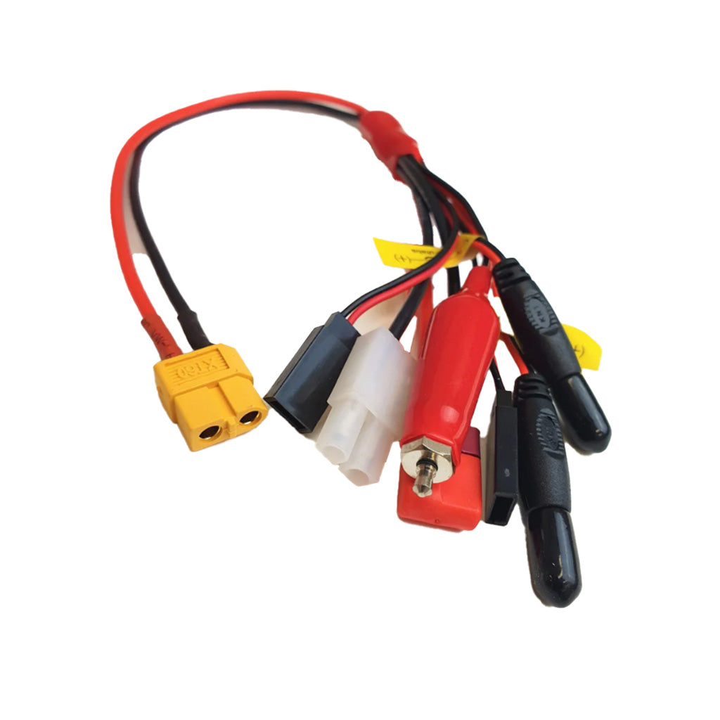 Tornado Rc Xt60 Plug To Glow/Tamiya/Deans/Jr Tx+Rx And Futaba Tx+Rx 0.08 16Awg 30Cm Silicone Wire - Techtonic Hobbies - Tornado RC