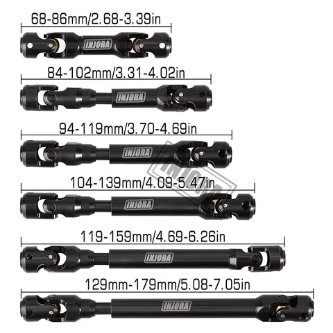 INJORA Steel Heavy-Duty Drive Shaft for 1/10 RC Car Crawler