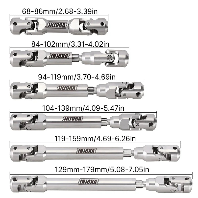 INJORA Steel Heavy-Duty Drive Shaft for 1/10 RC Car Crawler